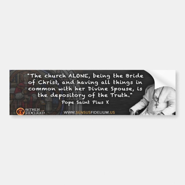 Johannes Pius X Bumper Sticker Bildekal (Framsidan)