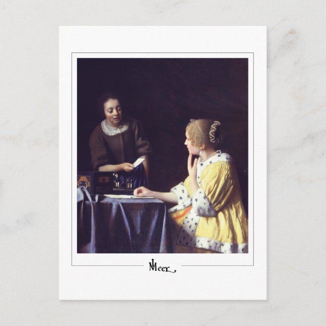 Johannes Vermeer #22 - Finkonst Vykort (Framsida)