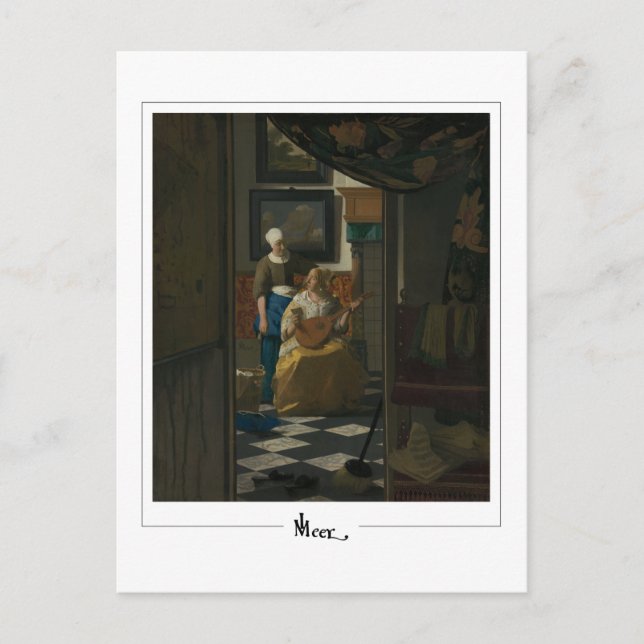 Johannes Vermeer #32 - Finkonst Vykort (Framsida)