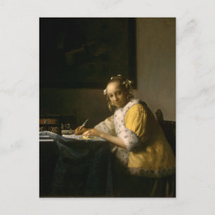 Johannes Vermeer, A Dam skriver ett vykort för Bre