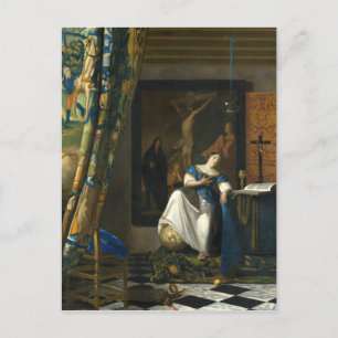 Johannes Vermeer Allegory of the Catholic Faith Vykort