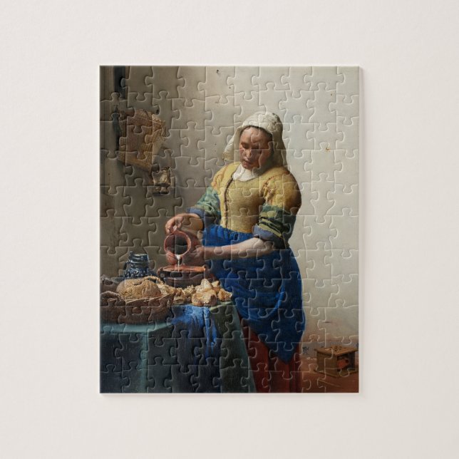 Johannes Vermeer är Milkmaid Pussel (Vertikal)