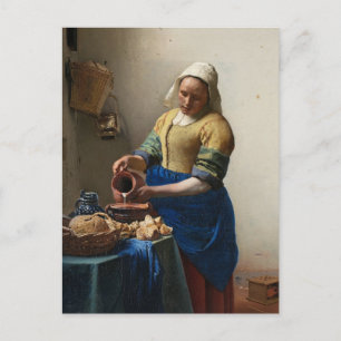 Johannes Vermeer är Milkmaid Vykort