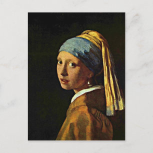 Johannes Vermeer art - Flicka med en öronberättels Vykort