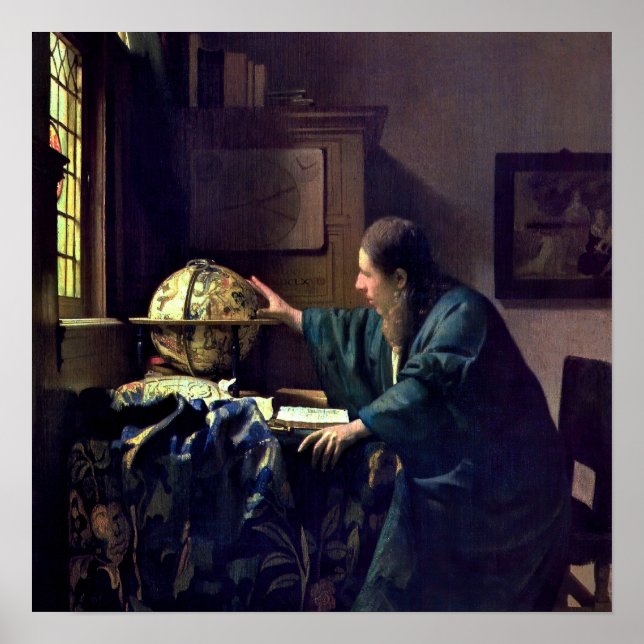 Johannes Vermeer - Astronomen Poster (Framsidan)