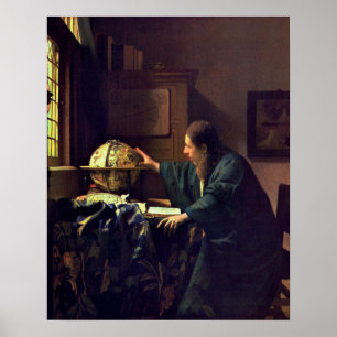 Johannes Vermeer, astronomen Poster