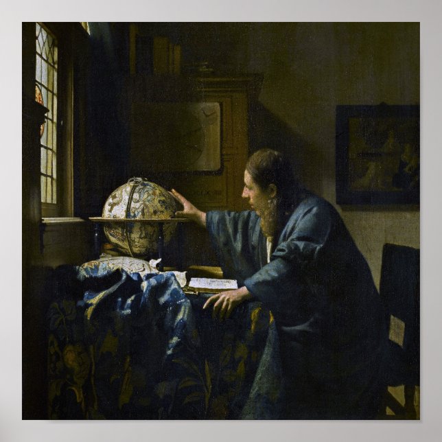 Johannes Vermeer - Astronomen Poster (Framsidan)