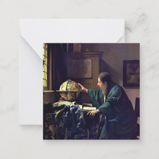 Johannes Vermeer - Astronomer Anteckningskort (Framsida)