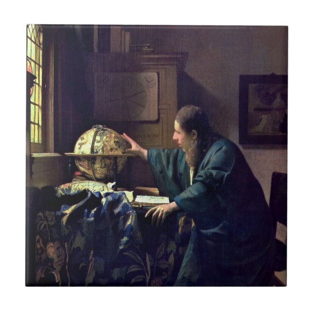 Johannes Vermeer - Astronomer Kakelplatta (Framsidan)