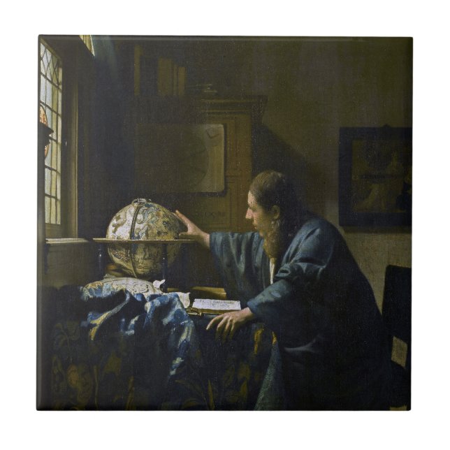 Johannes Vermeer - Astronomer Kakelplatta (Framsidan)