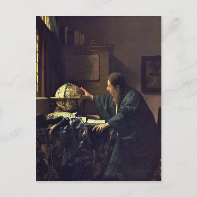 Johannes Vermeer - Astronomers målning Vykort (Framsida)