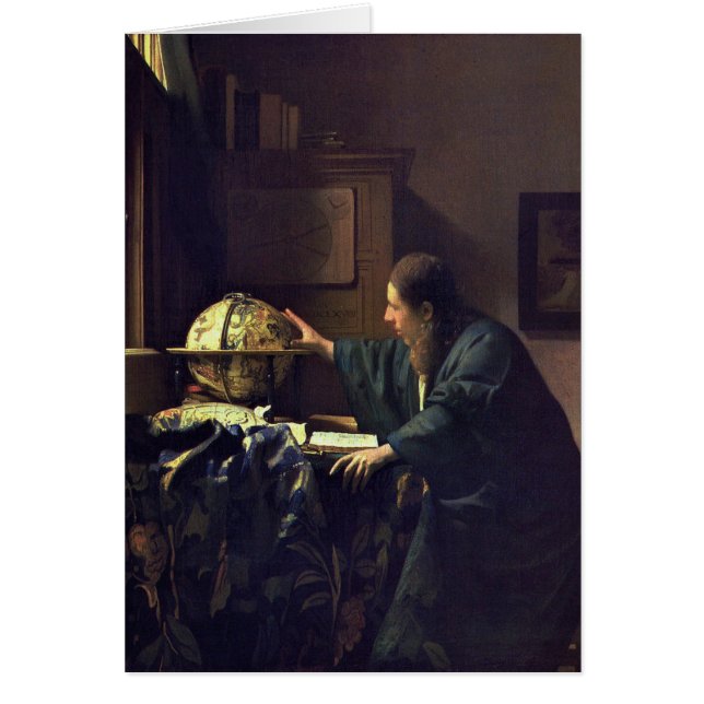 Johannes Vermeer - astronommålningen Hälsningskort (Framsidan)