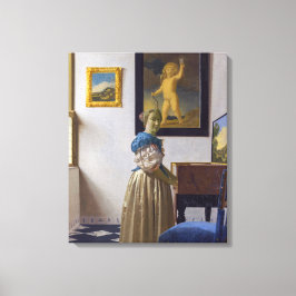 Johannes Vermeer - Dam som står vid en virginal Canvastryck