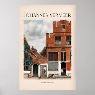 Johannes Vermeer Den lilla gatan657 Delft scen Poster