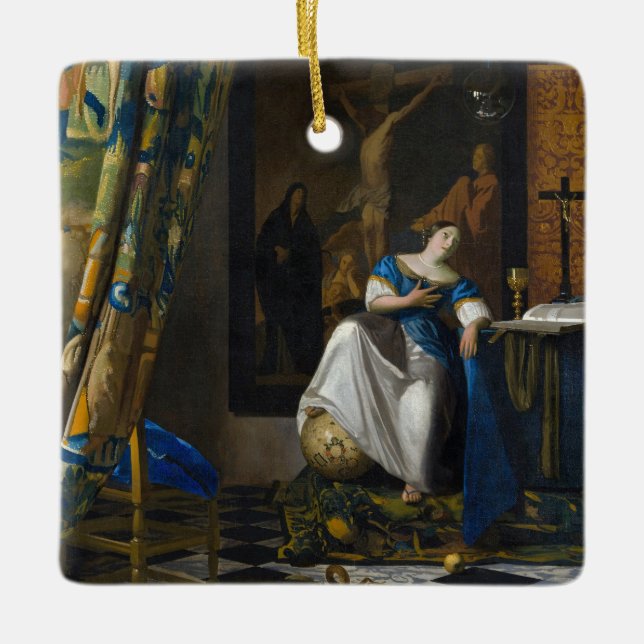 Johannes Vermeer - Faith Allegory Julgransprydnad Keramik (Framsida)