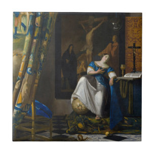 Johannes Vermeer - Faith Allegory Kakelplatta