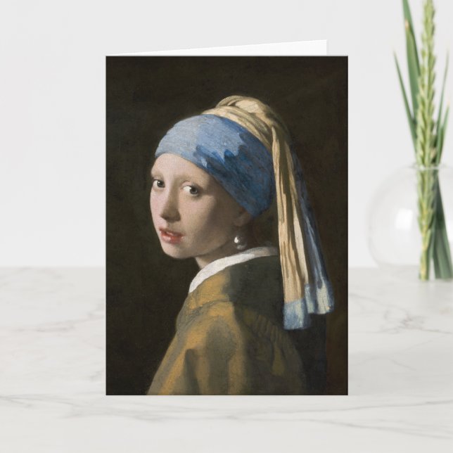 Johannes Vermeer, flicka med en Pearl Earring Kort (Framsida)