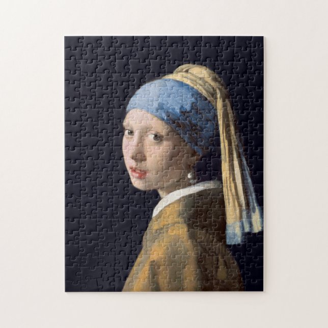 JOHANNES VERMEER - Flicka med ett pärlemorfärg Pussel (Vertikal)