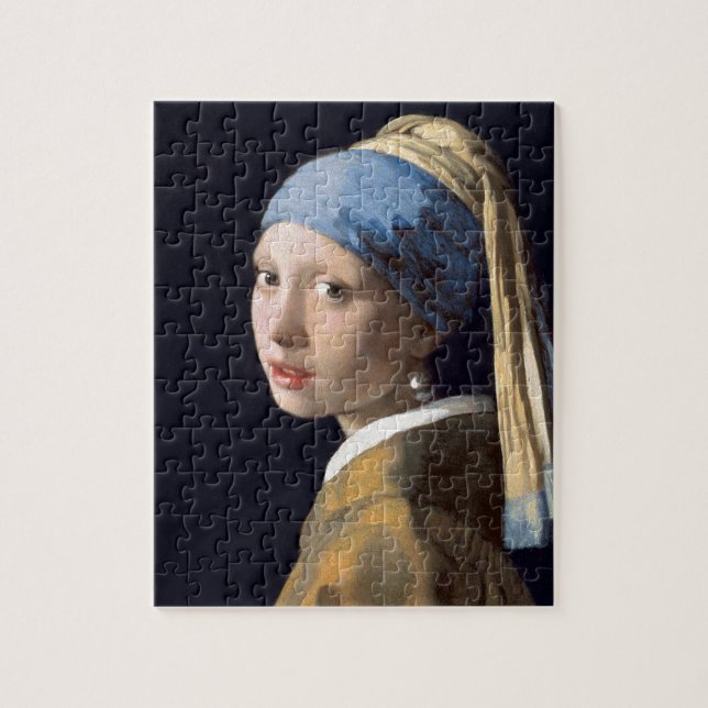 Johannes Vermeer - flicka med ett pärlemorfärg Pussel (Vertikal)