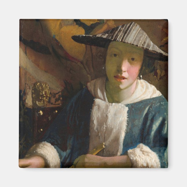 Johannes Vermeer - Flickan med en Flute Magnet (Framsidan)
