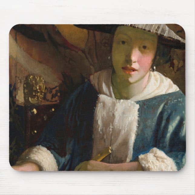 Johannes Vermeer - Flickan med en Flute Musmatta (Framsidan)