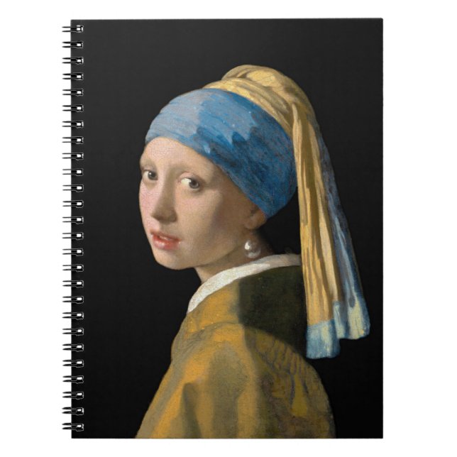 Johannes Vermeer - Flickan med en Pearl Earring Anteckningsbok (Framsidan)