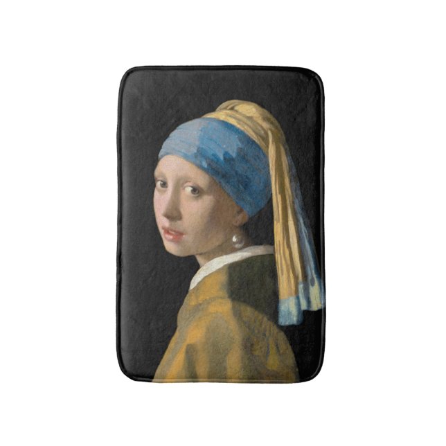 Johannes Vermeer - Flickan med en Pearl Earring Badrumsmatta (Framsidan (Vertikal))