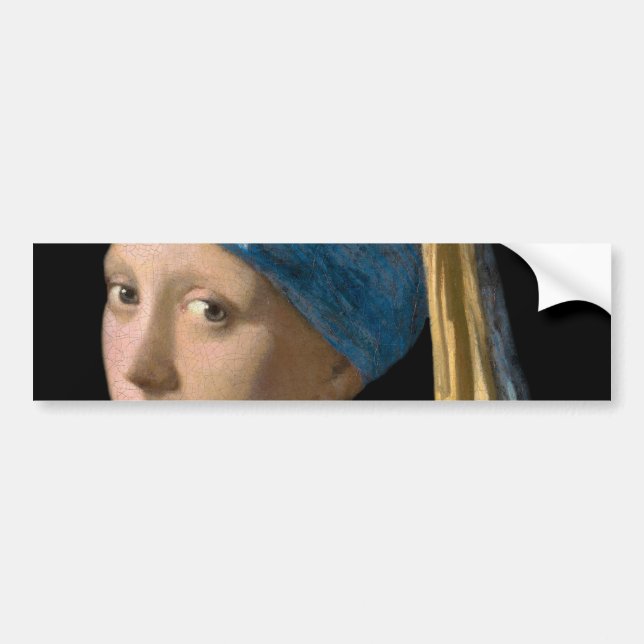 Johannes Vermeer - Flickan med en Pearl Earring Bildekal (Framsidan)