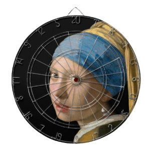 Johannes Vermeer - Flickan med en Pearl Earring Darttavla
