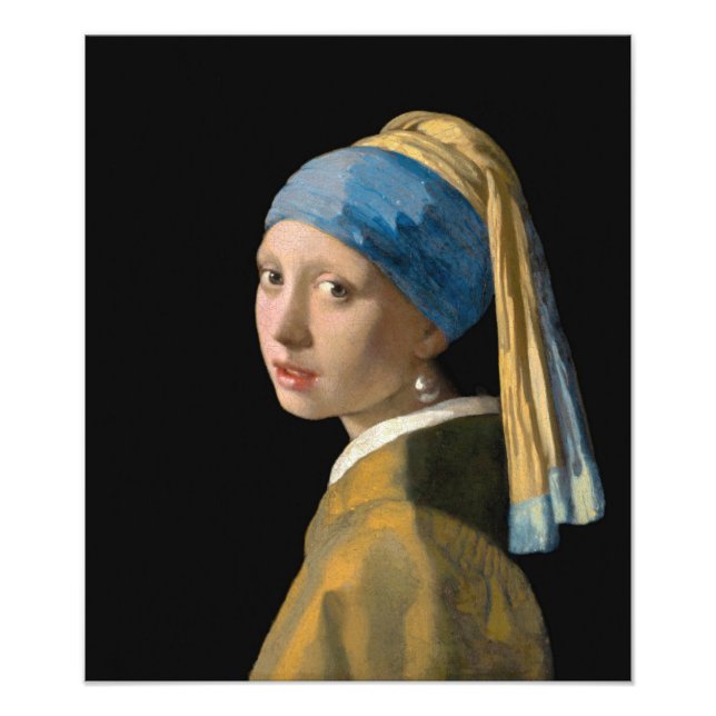 Johannes Vermeer - Flickan med en Pearl Earring Fototryck (Framsidan)
