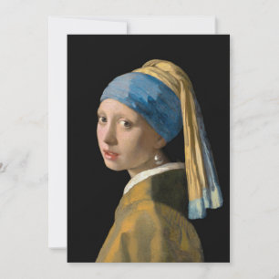 Johannes Vermeer - Flickan med en Pearl Earring Inbjudningar