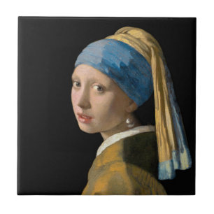 Johannes Vermeer - Flickan med en Pearl Earring Kakelplatta