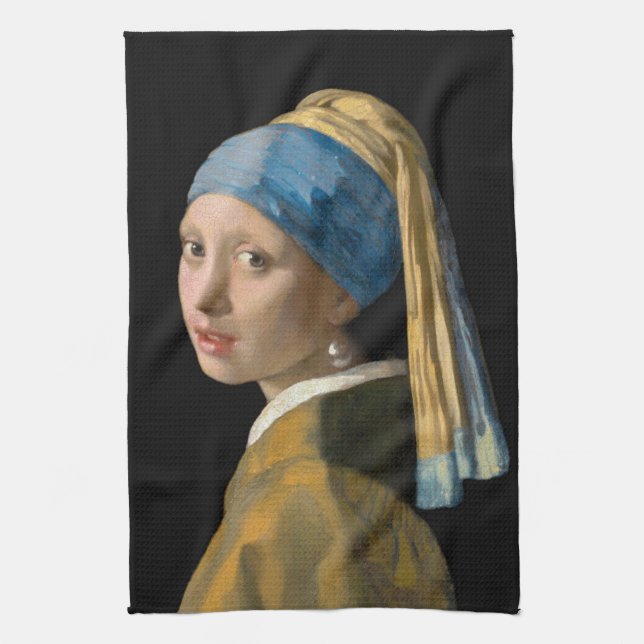 Johannes Vermeer - Flickan med en Pearl Earring Kökshandduk (Vertikal)