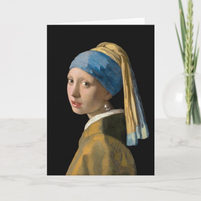 Johannes Vermeer - Flickan med en Pearl Earring Kort (Framsida)