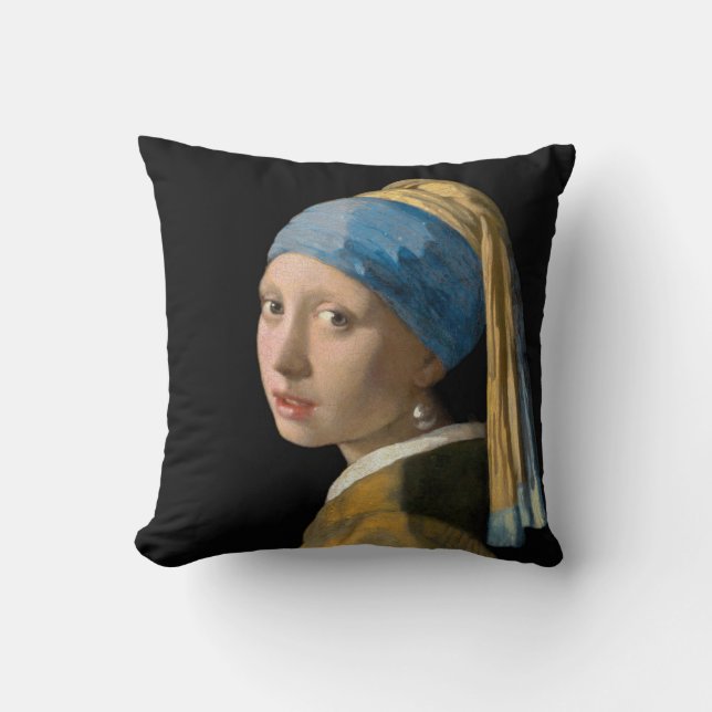 Johannes Vermeer - Flickan med en Pearl Earring Kudde (Framsida)