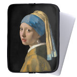Johannes Vermeer - Flickan med en Pearl Earring Laptop Fodral<br><div class="desc">Flickor med Pearl Earring / Girl in a Turban / Head of Girl in a Turban / The Young Girl with Turban / Head of a Young Girl - Johannes Vermeer,  1665</div>