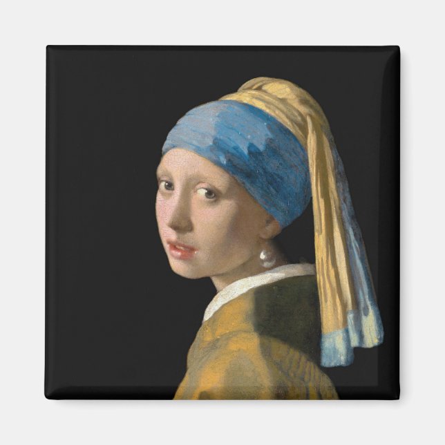 Johannes Vermeer - Flickan med en Pearl Earring Magnet (Framsidan)