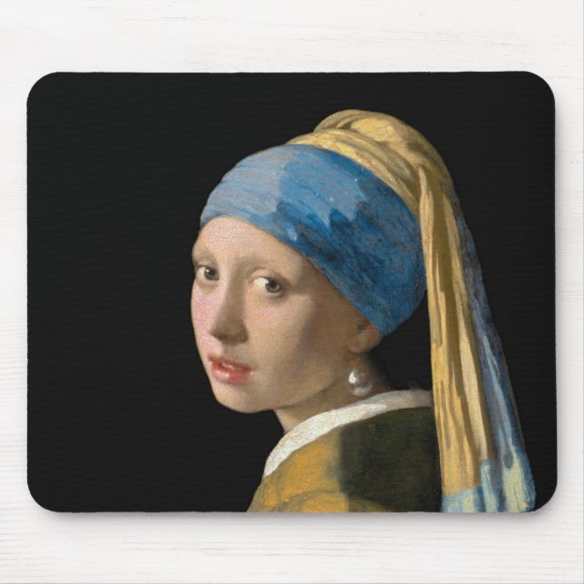 Johannes Vermeer - Flickan med en Pearl Earring Musmatta (Framsidan)