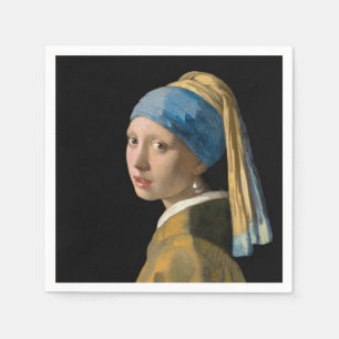Johannes Vermeer - Flickan med en Pearl Earring Pappersservett