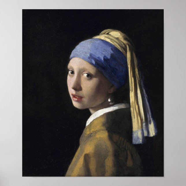 Johannes Vermeer - Flickan med en Pearl Earring Poster (Framsidan)