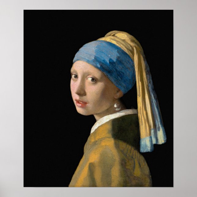 Johannes Vermeer - Flickan med en Pearl Earring Poster (Framsidan)