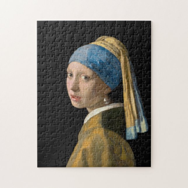 Johannes Vermeer - Flickan med en Pearl Earring Pussel (Vertikal)