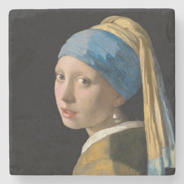 Johannes Vermeer - Flickan med en Pearl Earring Stenunderlägg (Framsidan)