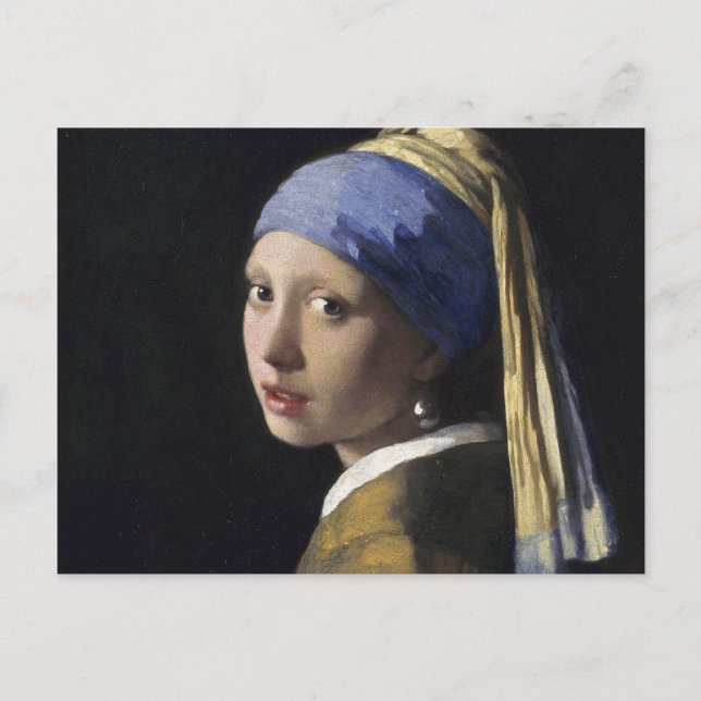 Johannes Vermeer - Flickan med en Pearl Earring Vykort (Framsida)
