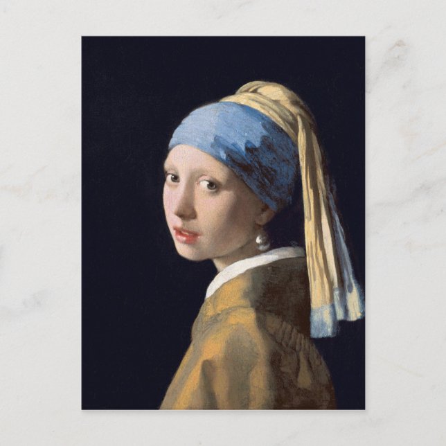Johannes Vermeer - Flickan med en Pearl Earring Vykort (Framsida)