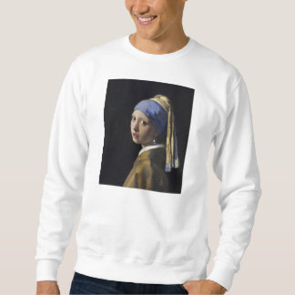 Johannes Vermeer - Flickan med pärlörhänget Lång Ärmad Tröja