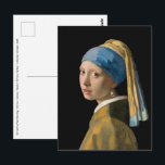 Johannes Vermeer - Flickan med pärlörhänget Vykort<br><div class="desc">Flickan med pärlörhänget / Flickan med turbanhuvud / Huvudet av flickan med turban / Den unga flickan med turban / Huvudet av en ung flicka - Johannes Vermeer,  1665</div>