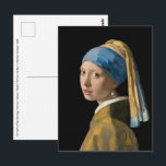 Johannes Vermeer - Flickan med pärlörhänget Vykort<br><div class="desc">Flickan med pärlörhänget / Flickan med turbanhuvud / Huvudet av flickan med turban / Den unga flickan med turban / Huvudet av en ung flicka - Johannes Vermeer,  1665</div>