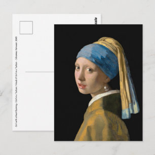 Johannes Vermeer - Flickan med pärlörhänget Vykort