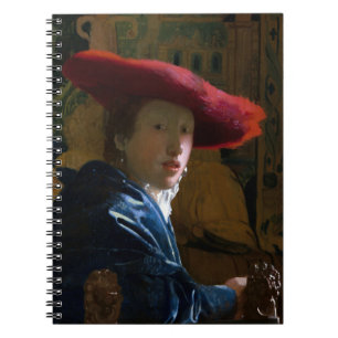 Johannes Vermeer - Flickan med Red Hat Anteckningsbok
